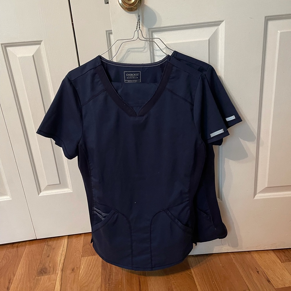 Navy Blue Cherokee Revolution Scrub Sets